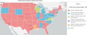 childcare closure status by state